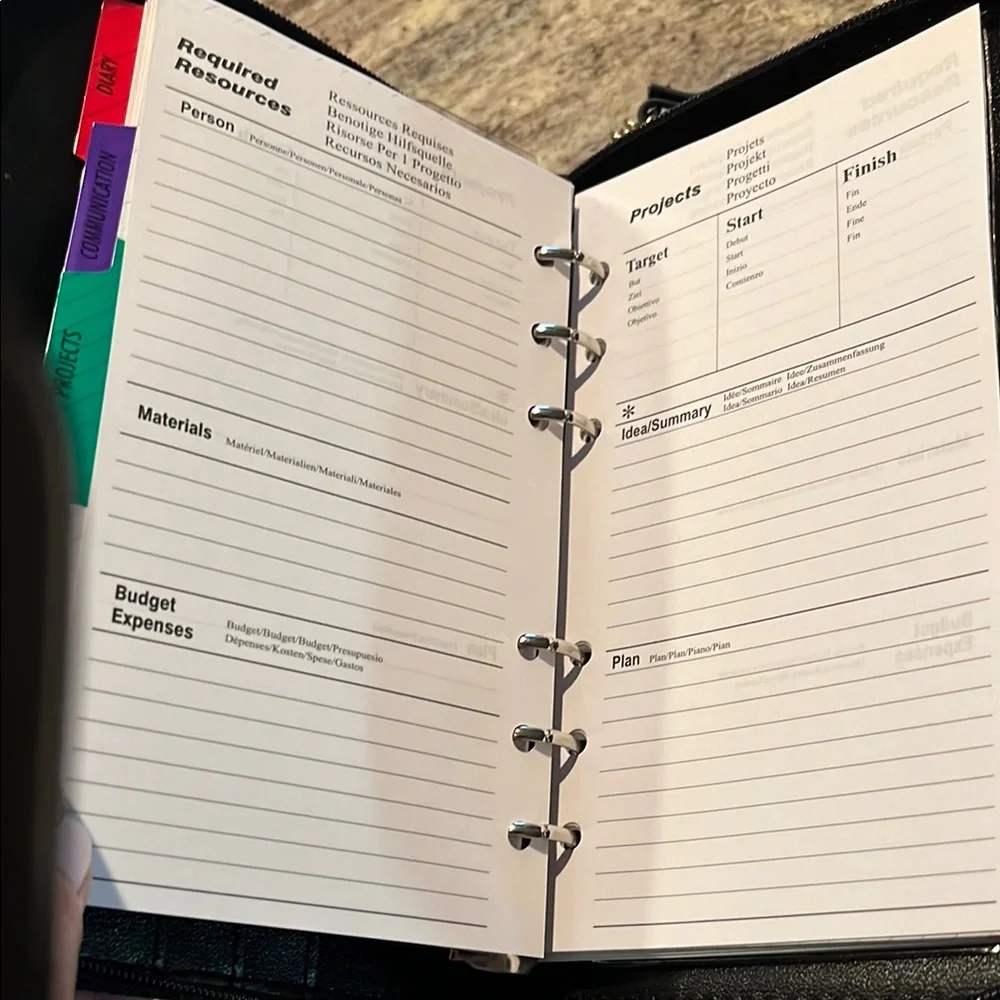 Organizer/Planner/Wallet zippered with Calculator and compartments never used